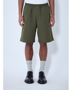 Prada Elastic Waist Cotton Shorts - Green