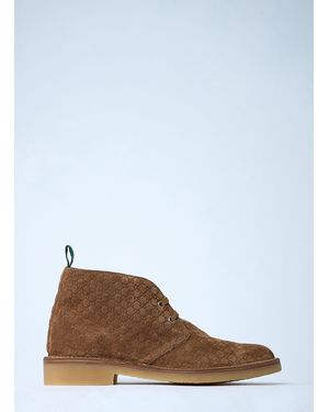 Gucci Gg Suede Boots - White