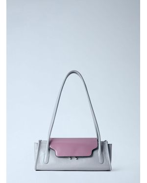 Marni Trunkette Leather Shoulder Bag - White