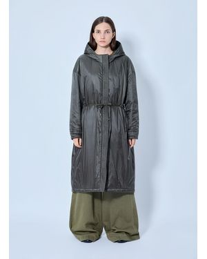 Max Mara Hooded Quilted Coat - Blue