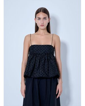 Cecilie Bahnsen Fiamma Fil-coupé Top - Blue