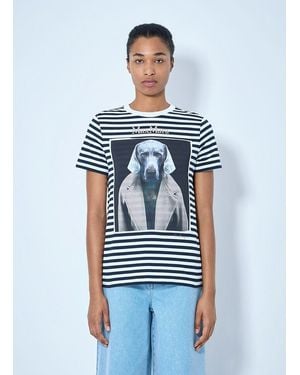 Max Mara Striped Graphic T-shirt - Blue