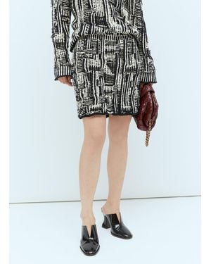 Bottega Veneta Intrecciato Cotton Skirt - White
