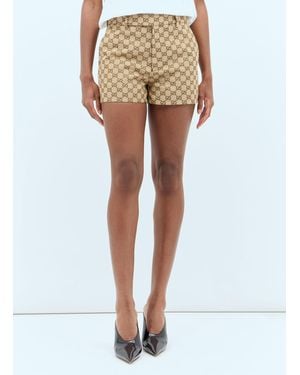 Gucci Gg Canvas Shorts - Natural