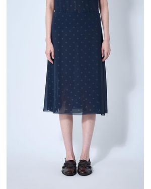 Acne Studios Mesh Layered Midi Skirt - Blue