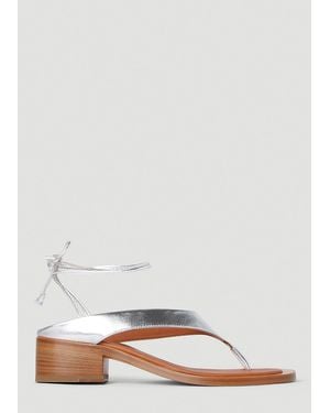 DURAZZI MILANO Lace Up Sandals - Metallic