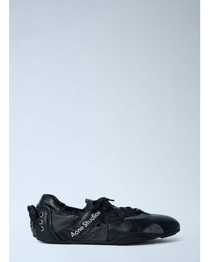 Acne Studios Leather Lace-Up Trainers - White