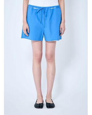Miu Miu Poplin Boxer Shorts - Blue