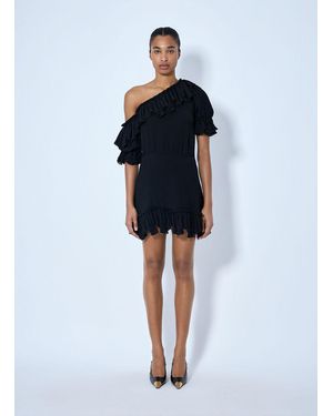 Saint Laurent Asymmetric Mini Dress - Blue