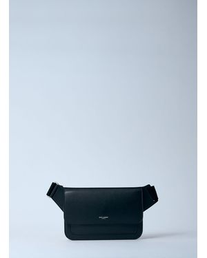 Saint Laurent Leather Belt Bag - Blue