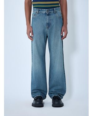 Miu Miu Wide-Leg Denim Jeans - Blue