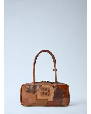 Miu Miu Beau Leather Patchwork Bag - Blue