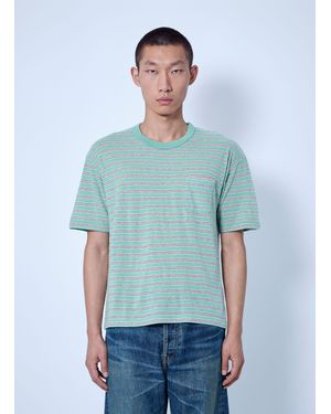Visvim Jumbo Border Tee - Blue