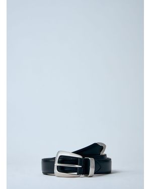 KHAITE Leather Benny Belt - Blue