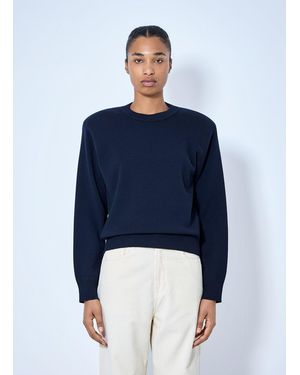 Rohe Statement Shoulder Crewneck - Blue