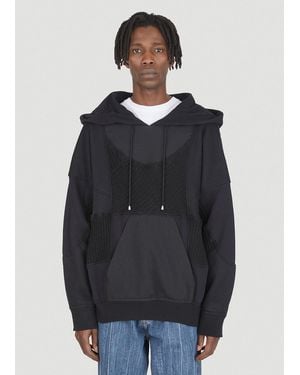 DRx FARMAxY FOR LN-CC Upcycled Crochet Hooded Sweatshirt - Blue
