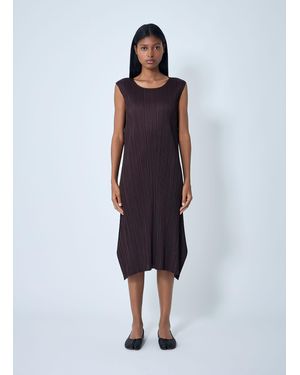 Pleats Please Issey Miyake Pleated Midi Dress - Blue