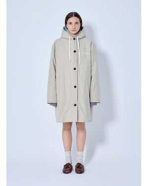 Miu Miu Single-breasted Panama Caban Coat - Blue