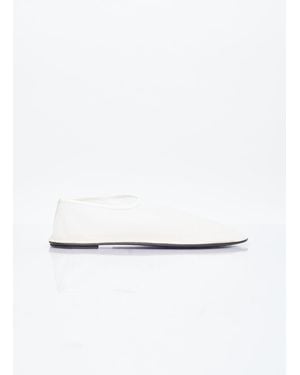 The Row Sock Mesh Flats - White