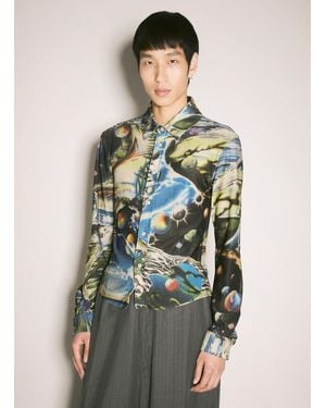 Martine Rose Printed Stretch Shirt - Green