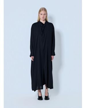 Yohji Yamamoto Backside Slit Long Coat - Blue
