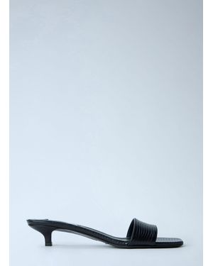 TOTEME Slim Lizard-Embossed Bandeau Sandals - Blue