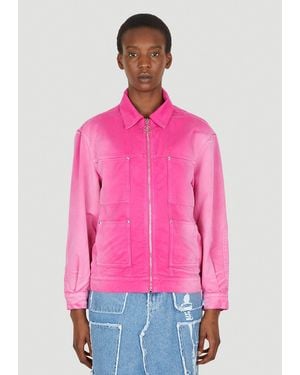 Lourdes Trucker Jacket - Pink