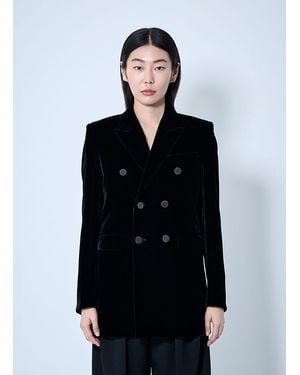 Saint Laurent Velvet Blazer - Black