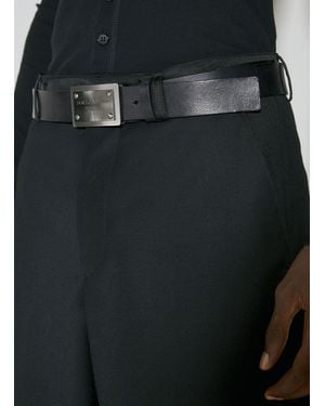 Dolce & Gabbana Logo Plaque Leather Belt - Black