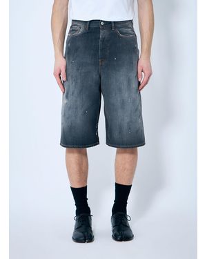 Acne Studios Distressed Denim Shorts - Blue
