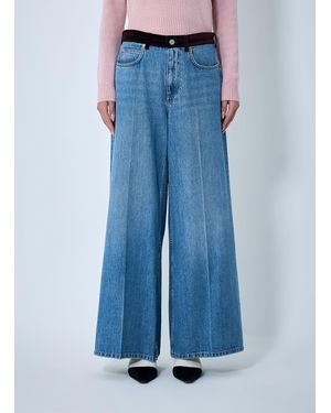 Marni Jeans With Velvet Belt - Blue