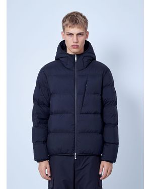 Moncler Poitevin Hooded Short Down Jacket - Blue