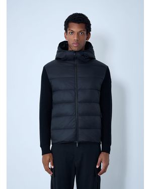 Moncler Quilted Knit Hooded Cardigan - Blue