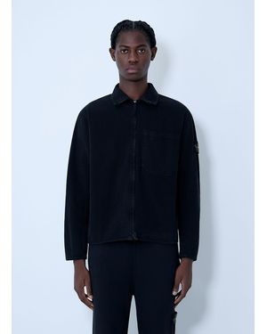 Stone Island Logo Patch Overshirt - Blue