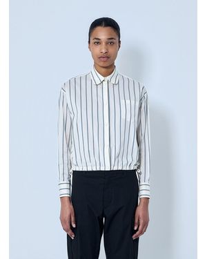 Moncler Striped Cotton Shirt - White