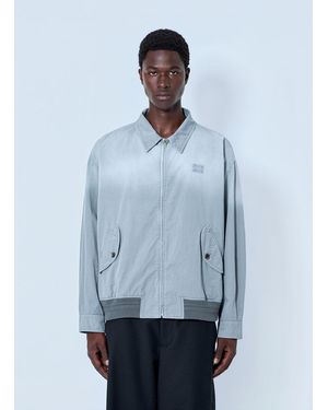 Miu Miu Old Twill Blouson Jacket - Blue