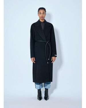 Sportmax Belted Wool Overcoat - Blue
