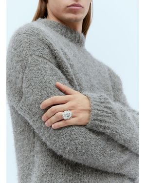 Bleue Burnham Trust Is Alive Signet Ring - Grey