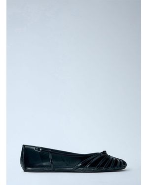 Abra Double Shoe Flats - Black
