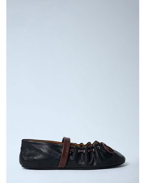 Marni Leather Flat Shoes - Brown