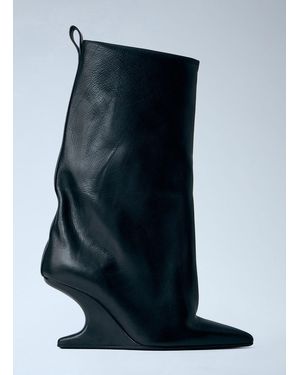 Rick Owens Cantilever 8 Sharp Flared Boots - Blue