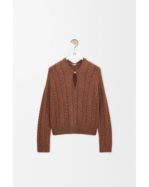 Loewe Jersey En Lana Mujer - Marrón
