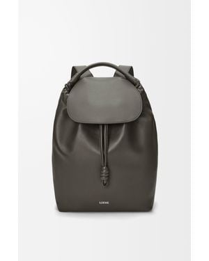 Loewe Mochila Flamenco En Piel De Cuero Hombre - Negro