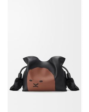 Loewe Medium Lion Intarsio Flamenco Clutch - Multicolour