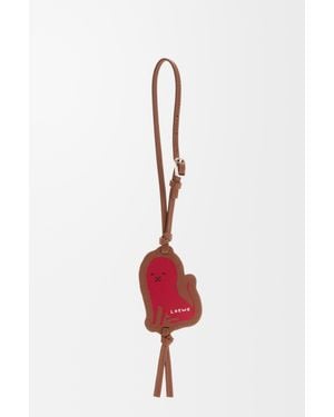 Loewe Lion Tag Charm For - Red