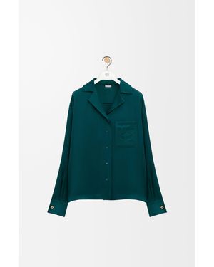 Loewe Blusa De Tipo Pijama En Seda Mujer - Verde