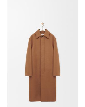 Loewe Abrigo Con Cinturón En Lanasize Hombre - Marrón