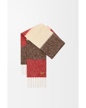 Loewe Bufanda En Mezcla De Alpaca Y Lana Mujer - Rojo