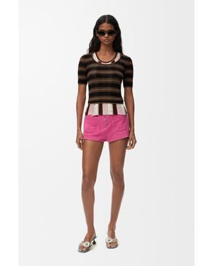 Loewe Short Sleeve Sweater - Red