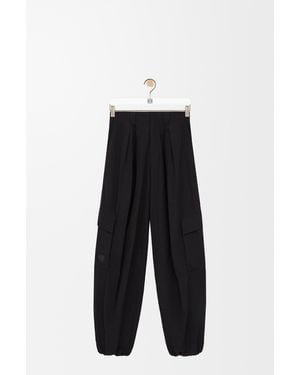 Loewe Pantalón Cargo Plisado En Tejido Técnicosize Hombre - Blanco
